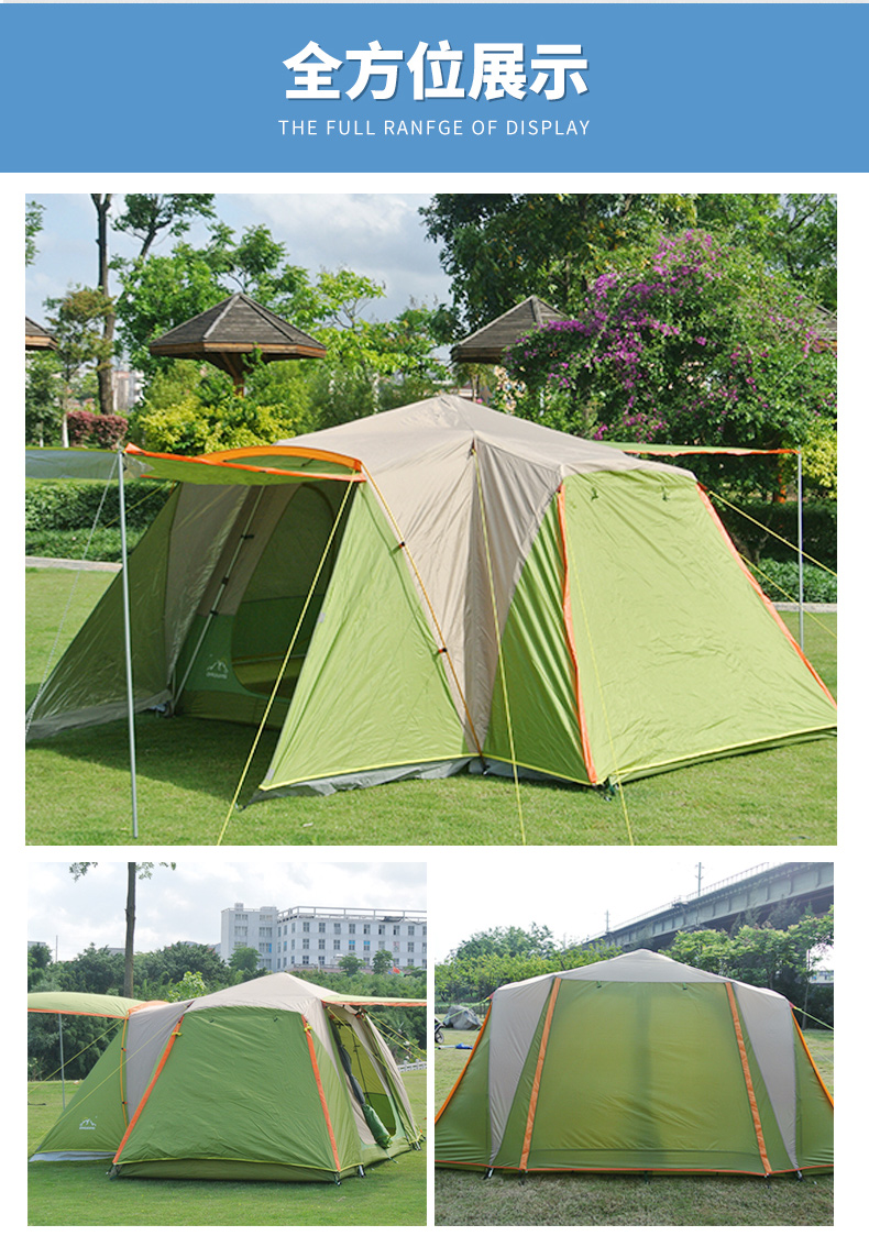 Cheap Goat Tents ZHUOAO 5 8 Person Professional Use Quick Automatic Open Aluminum Poles Tent Double Layer Waterproof Windproof Camping Tent Tents 